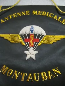 FANION (CANNETILLE) DU GENIE PARACHUTISTES 17° RGP MONTAUBAN ANTENNE MEDICALE - Picture 1 of 2
