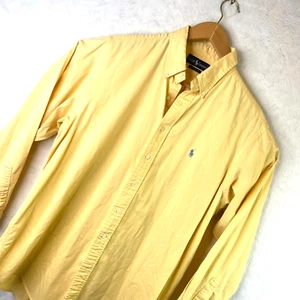 Vintage Ralph Lauren Button Up Hemd Herren XLT Gelb Pastell Langarm Preppy - Bild 1 von 12