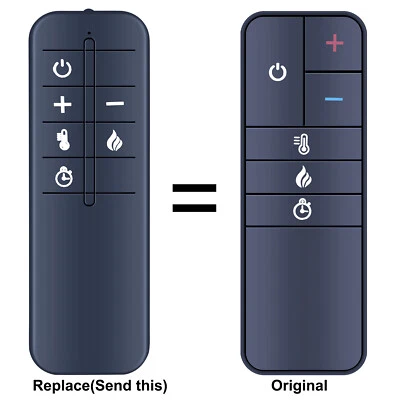 TCNOUMT For Whalen Electric Fireplace Heater Remote Control WSLWFP48-5 WSLWFP54-6