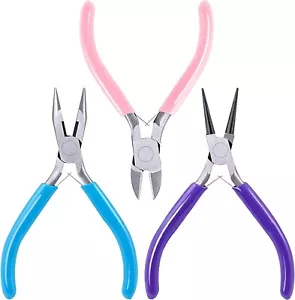 3 PCS Jewelry Pliers Jewelry Making Pliers Tools With Needle Nose Pliers - Picture 1 of 7
