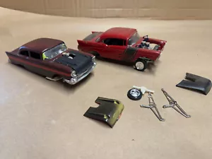 Revell 56 & 57 Chevrolet costruita scala 1/25 gasser drag race slot car LOOK - Foto 1 di 15