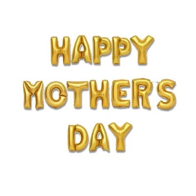 New OFFER 16" Foil Balloons 'HAPPY MOTHERS DAY' LETTERS IN PINK GOLD SILVER - Image 1 of 2