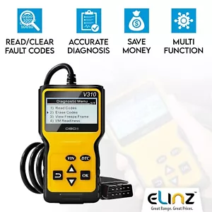 Wired Diagnostic Scanner V310 Car OBD2 Code Reader Engine Fault Scan Tool 12V - Picture 1 of 1