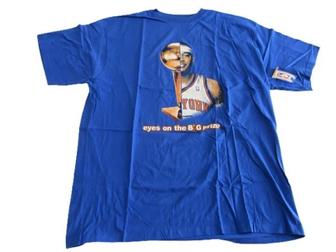 New Carmelo Anthony New York Knicks Mens Size 2XL-Tall Majestic Blue Shirt Cover