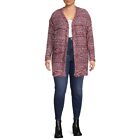 Absolutely Famous Womens Plus Size Super Soft Open-Front Eyelash Cardigan, 2X