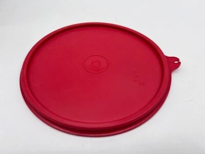 Red Tupperware 6" REPLACEMENT LID #227 for Containers 155 1405 264 234 1842 227G - Image 1 of 2