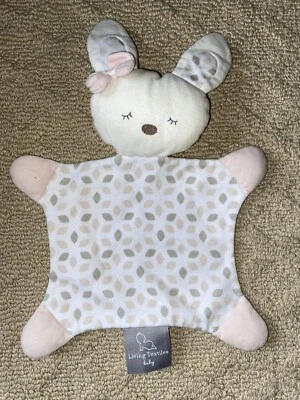 Manta de seguridad Lovey difícil de encontrar Living Textiles Baby Bunny usada en excelente estado Foto 1 de 4