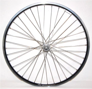 26 Zoll Vorderrad Laufrad Alu Hohlkammerfelge schwarz YAK19 - Bild 1 von 3