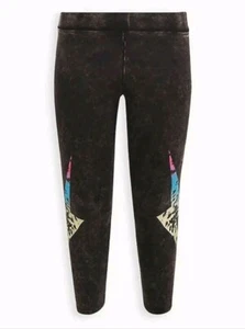 *NWT* Torrid LOVESICK Legging Thunderbolt Tie-Dye Black Size 0 (12) - Picture 1 of 4
