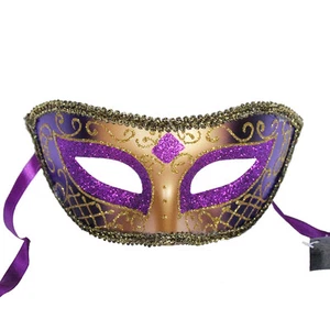 Lila venezianische Maske Maskerade Ball Abschlussball Party Karneval Halloween Hochzeit - Bild 1 von 3