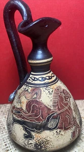 Small Handmade Greek Amphora Terra Cotta Urn Replica with handle 6" MOL - Picture 1 of 6
