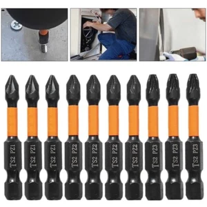 10Pcs For Pozidriv Driver Bits Set Magnetic Heavy Duty 50mm For PZ1 For PZ2 PZ3 - Bild 1 von 12