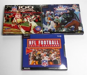 Philips CD-i NFL Lot (3) Football Trivia Hall of Fame Football 100 Greatest TDs - Picture 1 of 8