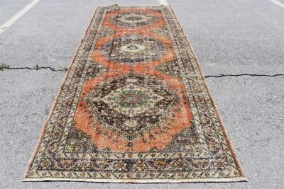 4.8x12.6 ft Runner Rug, Anatolian Rug, Vintage Rug, Wool Rugs, Turkish Rug - Image 1 of 4