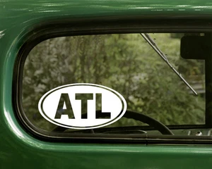 2 pegatinas ATL ATLANTA GEORGIA calcomanía ovalada parachoques coche camión ventana portátil - Imagen 1 de 1