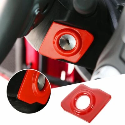 Interruptor de encendido interior rojo arranque/parada llave marco embellecedor para Jeep Wrangler JK 11+ Foto 1 de 4