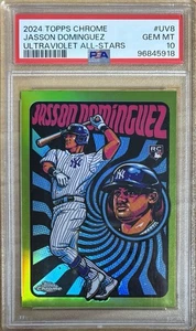 2024 Topps Chrome Jasson Dominguez Ultra Violet All Stars Rookie #UV8 PSA 10 - Picture 1 of 2
