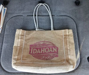 Idahoan Potatoes Burlap Tote Bag - 18”x14”x4” - Picture 1 of 14