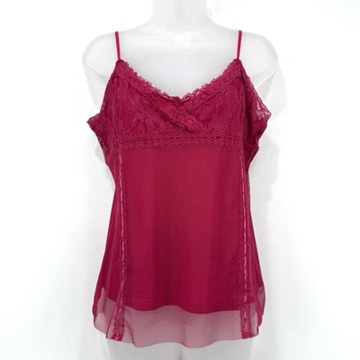 Camiseta sin mangas Rue 21 para mujer XL rosa encaje de colección Y2K coqueta romántica babydoll hada Foto 1 de 4