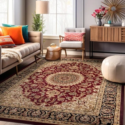 Rugshop Rugs Traditional Oriental Medallion Area Rug Kitchen Living Room Carpets - Image 1 of 4