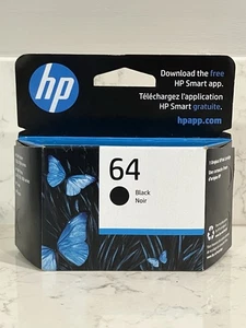 Czarny wkład atramentowy HP 64 (N9J90AN # 140) Oryginalny OEM Nowy zapieczętowany 11/2023 - Zdjęcie 1 z 6
