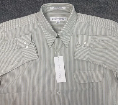 Perry Ellis Men's 15 1/2 32-33 Men's Blue/White/Tan Striped Dress Shirt NWT - Image 1 of 4