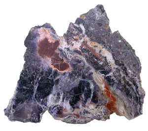 122 GRAM SLAB TIFFANY STONE BERTRANDITE OPAL FLUORITE PURPLE CAB ROUGH FS8 - Picture 1 of 4