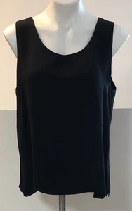 Vintage Jones New York 100 % Seide dunkel mitternachtsblau Tank Top Shell 16 ärmellos - Bild 1 von 4