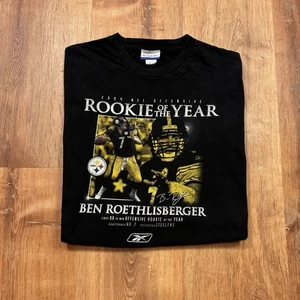 Vintage Pittsburgh Steelers Ben Roethlisberger Shirt Rookie Of The Year Herren L - Bild 1 von 5