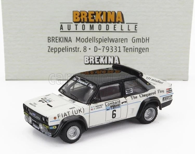 1/87 BREKINA PLAST - FIAT - 131 ABARTH N 6 RALLY RAC LOMBARD 1977 TIMO BRE22660 - Immagine 1 di 1