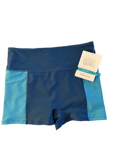 Neu mit Etikett * Athleta Mädchen Badeshorts ** XL 14 ** blau/aqua * schwarz ** wendbar * Pool * Strand - Bild 1 von 3