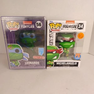 Ninja Turtles Funko Pop Set Of 2 Leonardo LE #56 Hardcase & Michaelangelo #34 - Bild 1 von 15