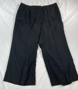 ST JOHN Collection Women's Black Made In USA Cropped Pants, Size 16 - Picture 1 of 12