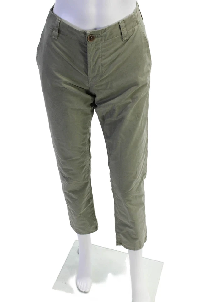 J Brand Womens Cotton Garrison Buttoned Tapered Pants Green Size EUR 26 - Image 1 of 4