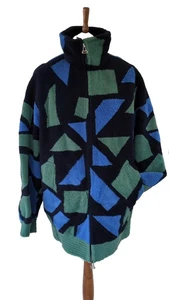 Burberry Italy Herren Mantel Jacke Leder & Merinowolle IT 46 Fleece Geometrisch - Bild 1 von 13