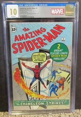AMAZING SPIDER-MAN #1 CGC 10 PURE 1oz SILVER Foil Cover! Limited 468/1000 2023 - Image 1 of 3