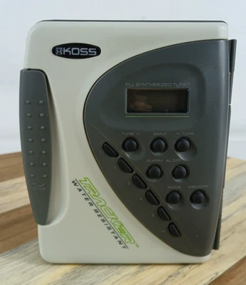 Винтажный Koss трекер водостойкий PP225 AM/FM стерео радио кассетный плеер работает - Изображение 1 из 4