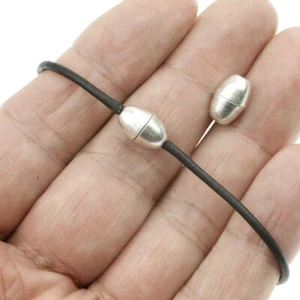 1 Ovaler Magnetverschluss Silber Metall DIY Schmuck Armband basteln Zubehör - Picture 1 of 4