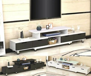 160 - 230cm Adjustable Large TV Stand Entertainment Unit Cabinet TV Stand - Picture 1 of 11