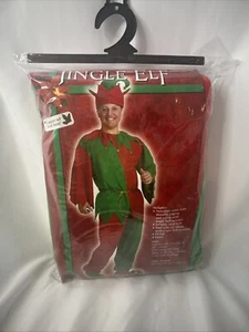 Jingle Elf Adult Christmas Costume One Size Fits Most Holiday Festive Red Green - Picture 1 of 3