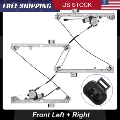Pair Front Left Right Window Regulator w/ Motor for Chevy Silverado Sierra 1500 Foto 1 de 4