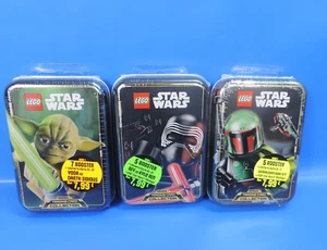 Lego® Star Wars Tin Box  Yoda + Kylo Ren + Boba Fett  Karten + Figur + Booster  - Zdjęcie 1 z 4