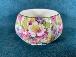 James Kent England Dubarry Floral Chintz Octagonal Shape Open Sugar Bowl - Foto 1 di 3