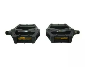 BIKE PEDALS - Adult 10×8Cm Plastic Resin For All Road Mountain BMX Cycles -Black - Picture 1 of 5