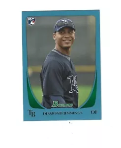 2011 Bowman Blue #203 Desmond Jennings RC ROOKIE CARD /500 TAMPA RAYS - Bild 1 von 2