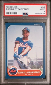1986 FLEER #96 DARRYL STRAWBERRY METS Graded PSA 9 - Picture 1 of 2