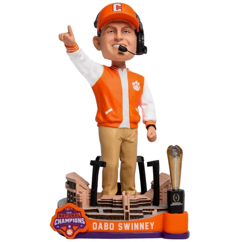 Dabo Swinney Clemson Tigers Stadium Base 2018 NCAA Champions Bobblehead NCAA Cover