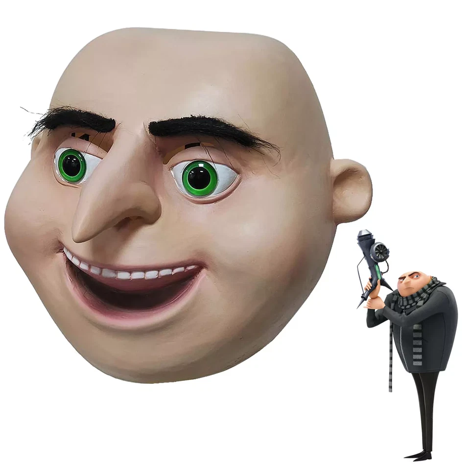 Despicable Me Gru Costume Minions Gru Mask Adult Halloween Cosplay Prank Party - Image 1 of 4
