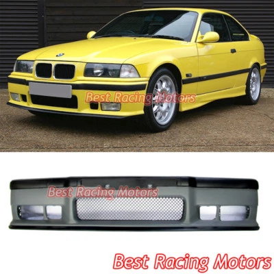 For 1992-1999 BMW E36 3-Series / M3 M3 Style Front Bumper Cover + Lip Spoiler - Image 1 of 2