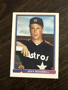 Vintage 1991 Bowman #183 JEFF BAGWELL RC Houston Astros 1B MLB HOF NrMt/Mt - Picture 1 of 3